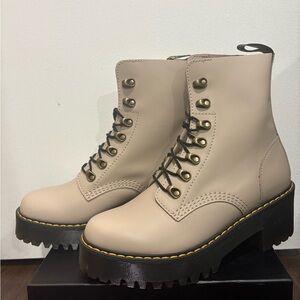 Dr. Martens Beige Leona Boot-NEVER WORN
